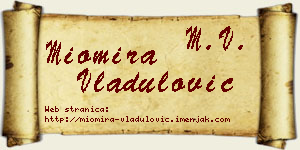 Miomira Vladulović vizit kartica